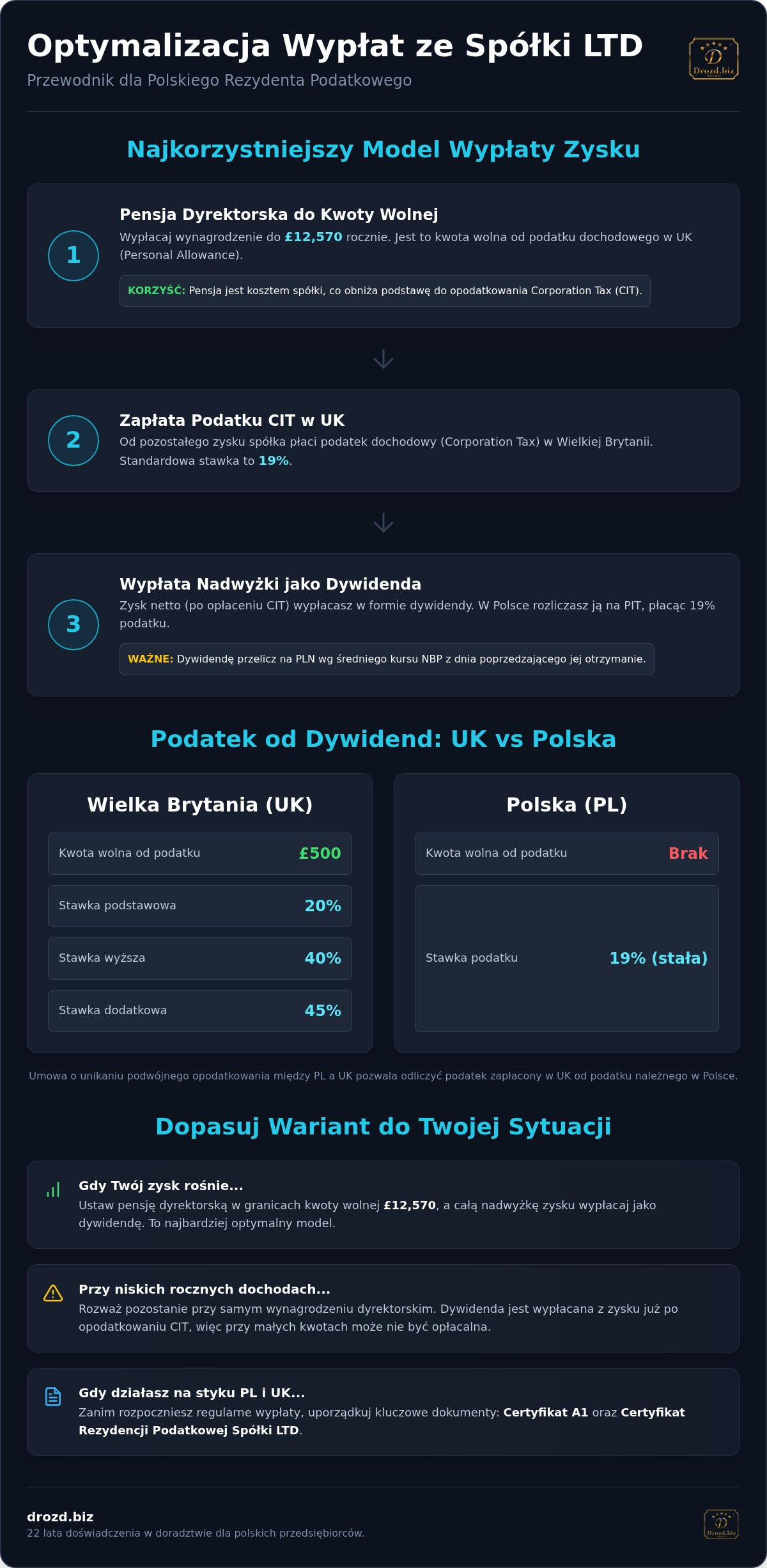 Dywidenda ze spółki ltd opodatkowanie: kiedy to ma sens i na co uważać